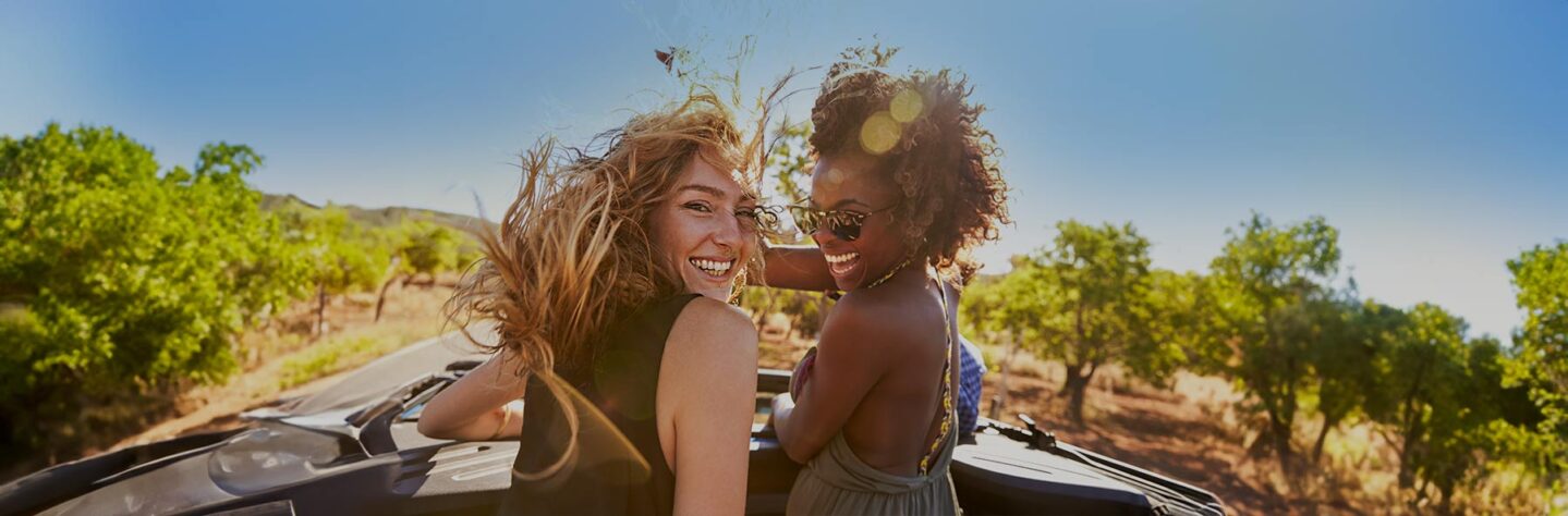 Two laughing girls